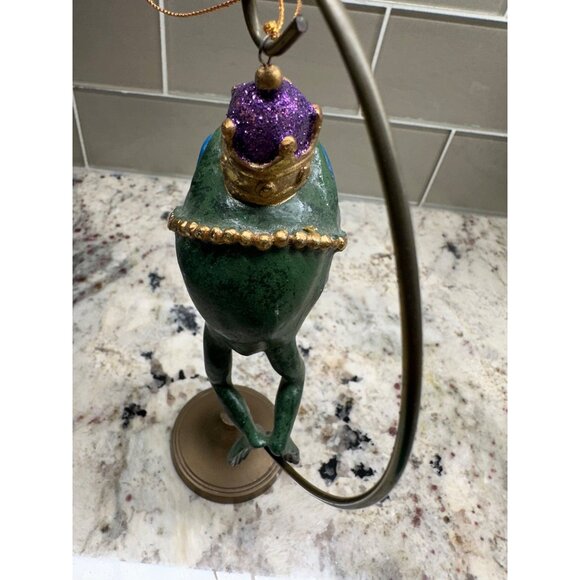 Kathrine Collections Whimsical Frog Hanging Ornament Crown Prince Collectible - Picture 5 of 15
